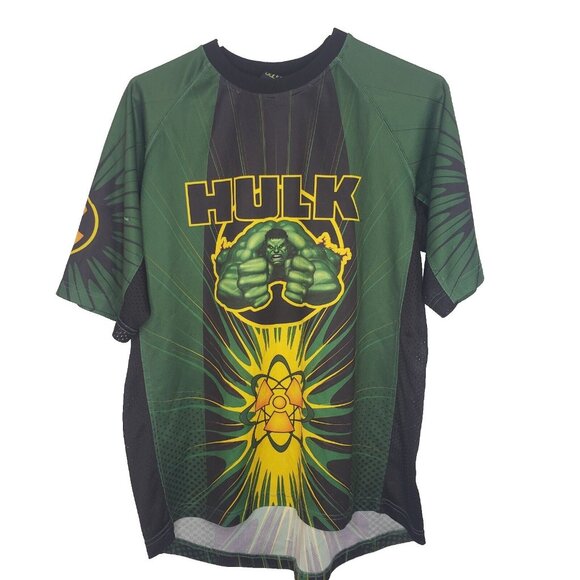 2003 The Hulk Shirt Green Gold Movie NTD Marvel Official Polyester Men's Medium - Picture 1 of 16
